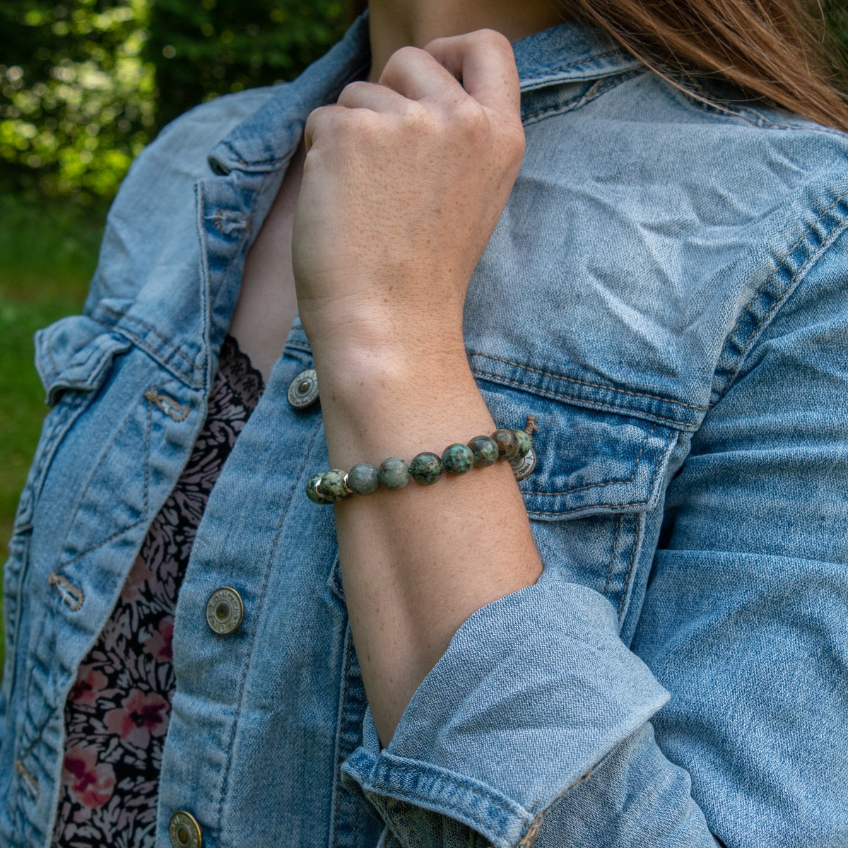 Bracelet Kamelia en pierres naturelles de Turquoise africain - SLOYA